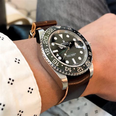 leather strap for rolex gmt master ii|2024 rolex gmt master ii.